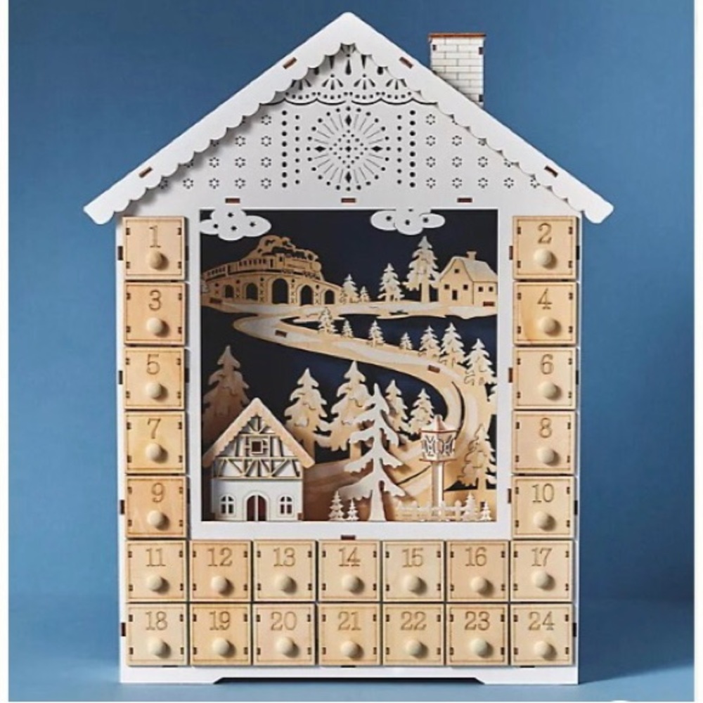 Anthropologie Advent Calendar Village in the Alps Christmas Holidays NIB RARE - Picture 2 of 14